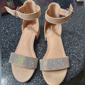 Madden Girl Tan Rhinestone Sandals